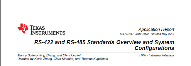 Texas Instruments RS-422 and RS 485