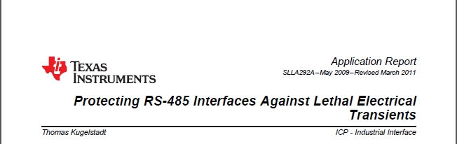 Texas Instruments Protecting RS-485