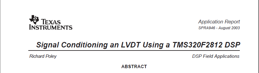 Texas Instruments Signal Conditioning