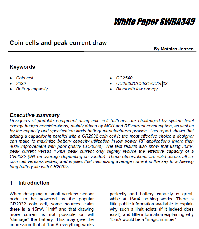 TI - swra349 White Paper