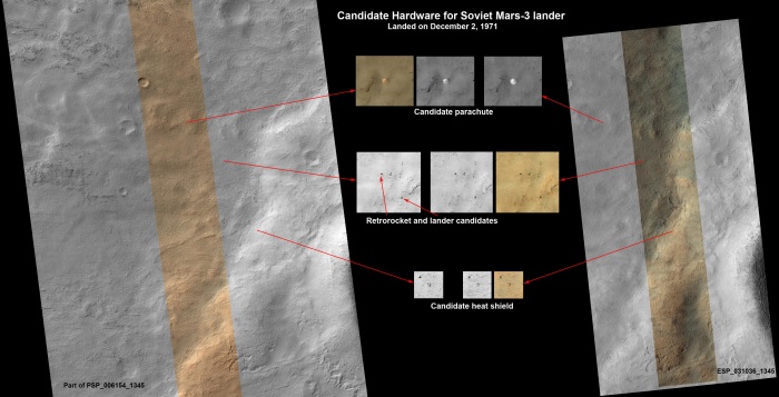 Mars 3 Lander comparison by NASA