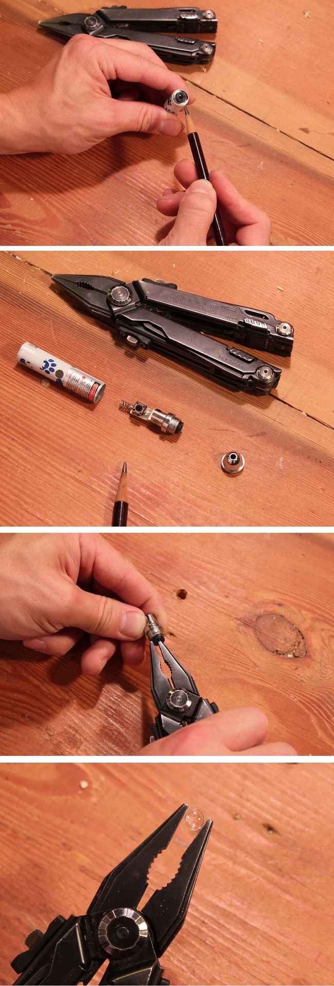 removing lens from laser pointer