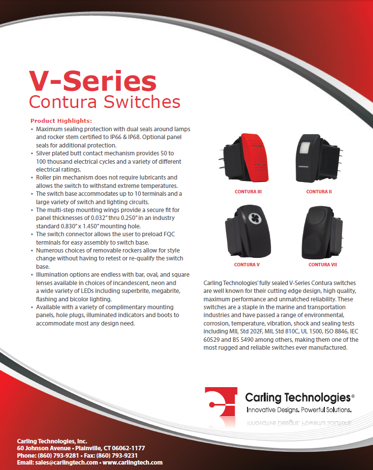 Carling - V-Series Contura Switches