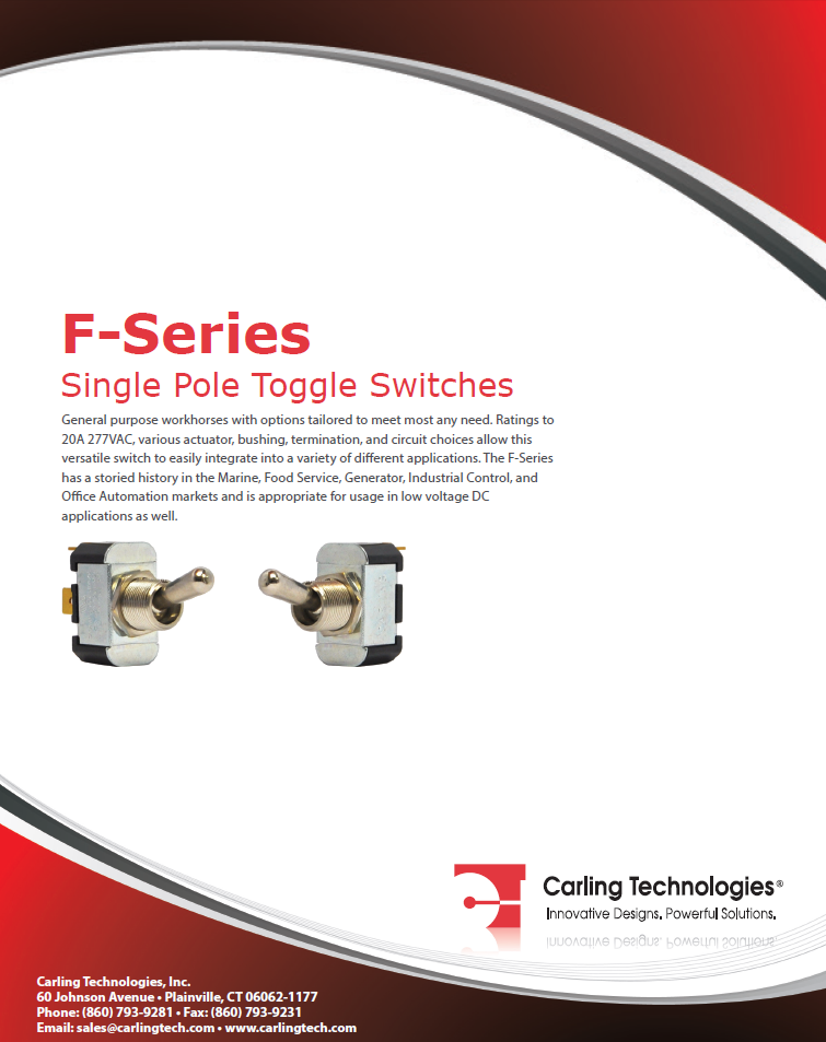 Carling Tech - F-Series single toggle switches