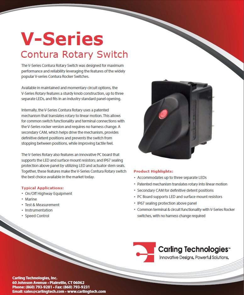 Carling Tech - Rotary Swtch data sheet