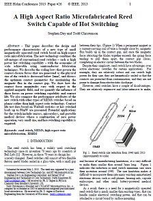 Coto Tech - Microfabricated Reed Switch