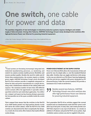 Harting - One switch, one cable PIP