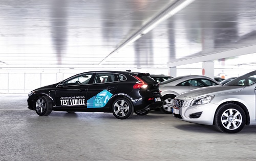 Volvo car autonomously parks itself