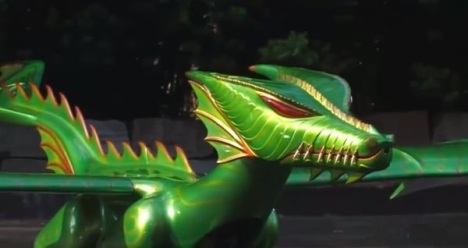 Flying dragon close-up