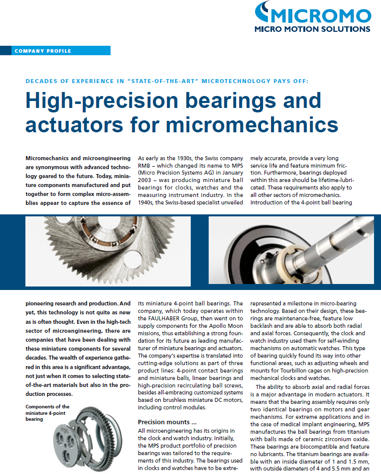 Micromo MPS Micromechanics