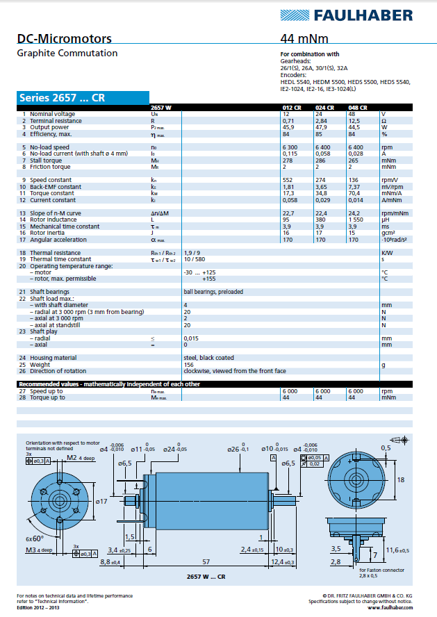 Micromo - 2657 CR DC Motor