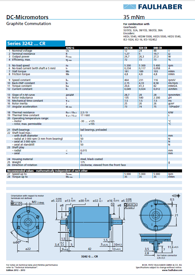 Micromo - 3242 CR DC Motor