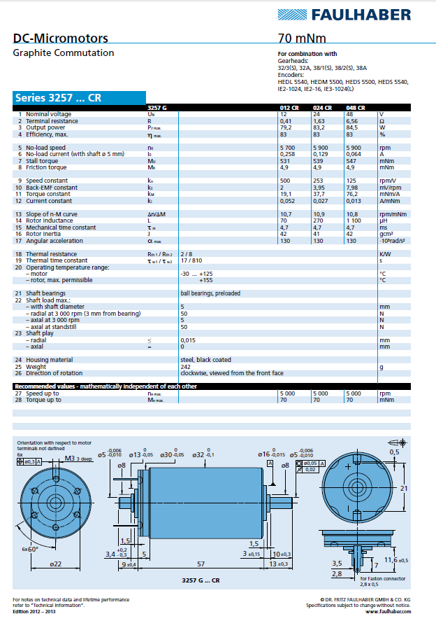 Micromo - 3257 CR DC Motor