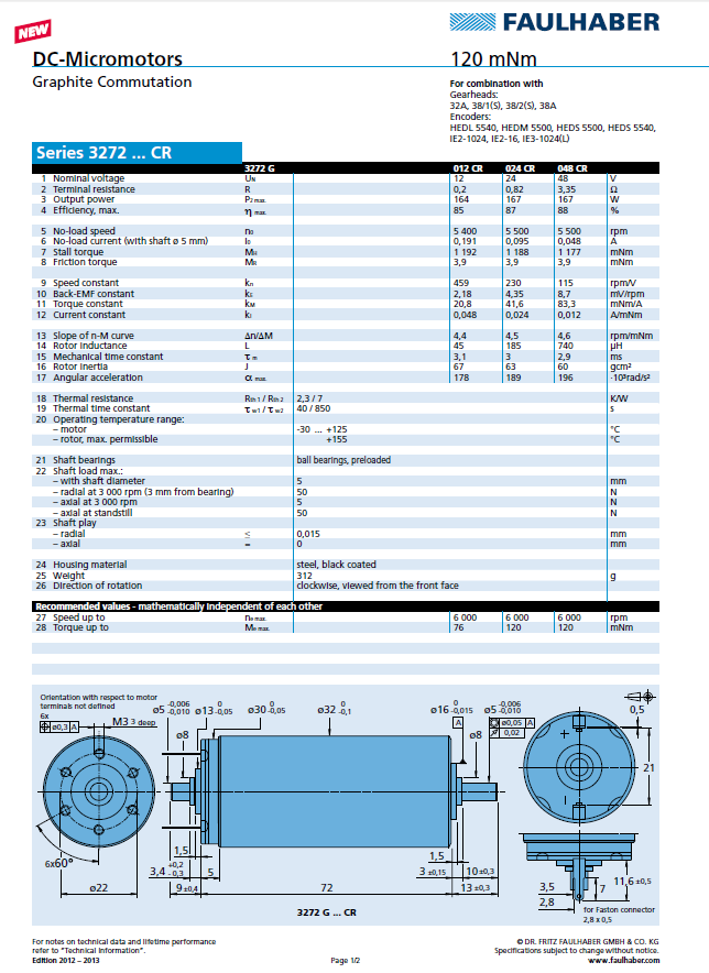 Micromo - 3272 CR DC Motor