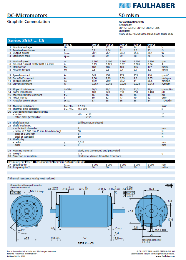 Micromo - 3557 CS DC Motor