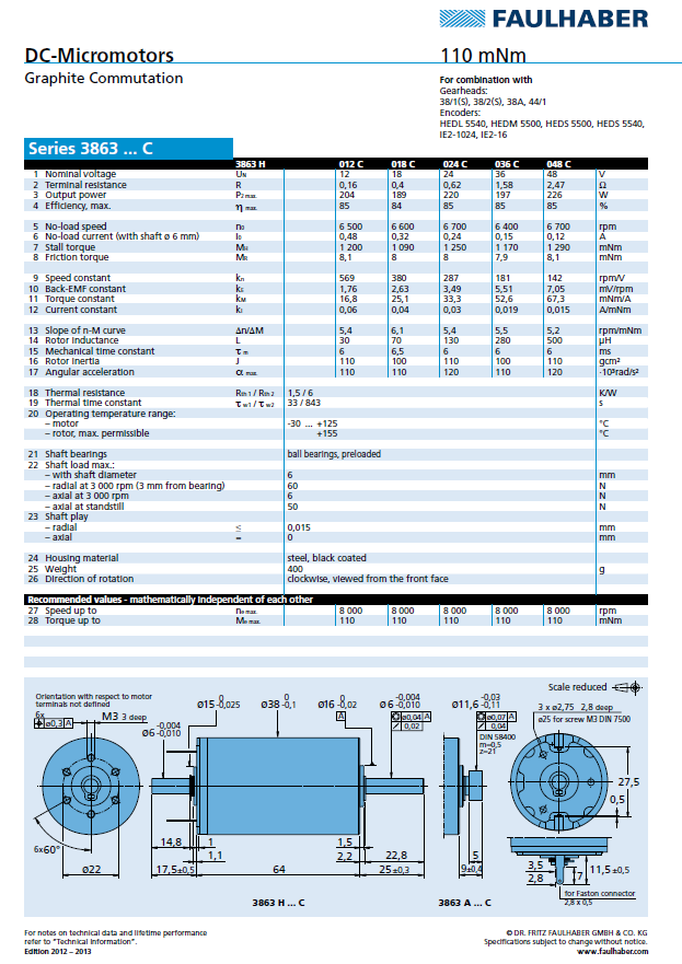 Micromo - 3863 C DC Motor