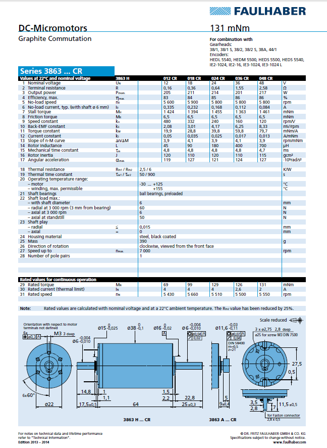 Micromo - 3863 CR DC Motor