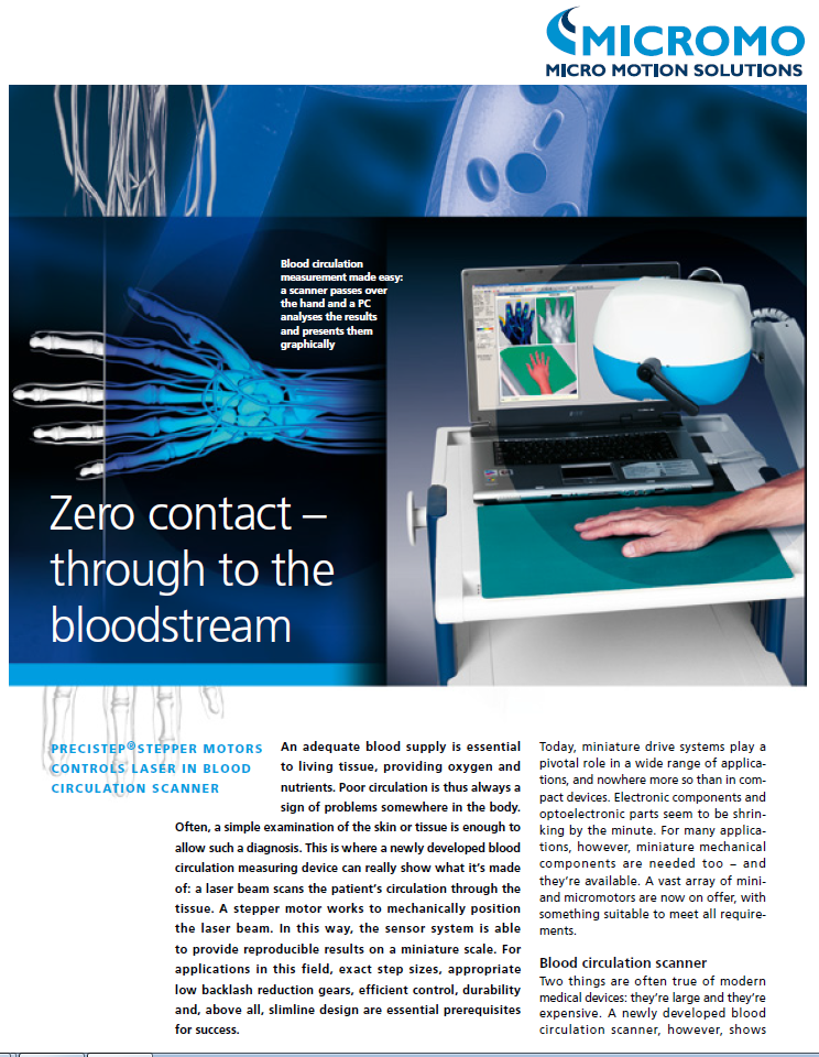 Micromo Zero Contact in Bloodstream