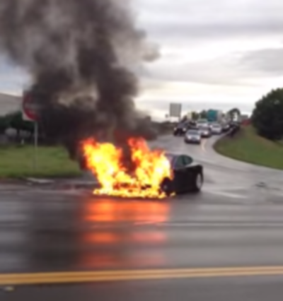 Tesla Car fire