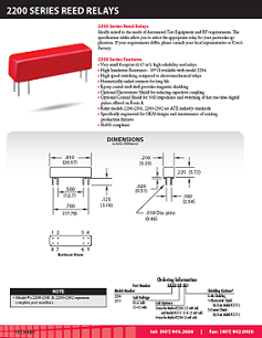 Coto Tech - 2200 data sheet