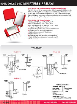 Coto Tech - 9011 & 9012 data sheet