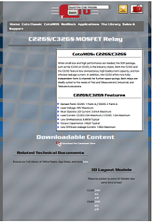 Coto Tech - C226S/C326S MOSFET Relay