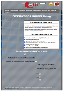 Coto Tech - C235S/C335S mosfet relay