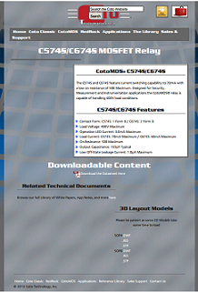 Coto Tech - C574S/C674S MOSFET relay