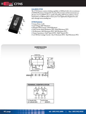 Coto Tech - C774S datasheet