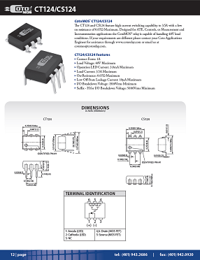 Coto Tech - CT124/CS124 datasheet