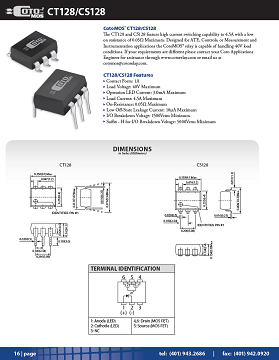 Coto Tech - CT128/CS128 datasheet