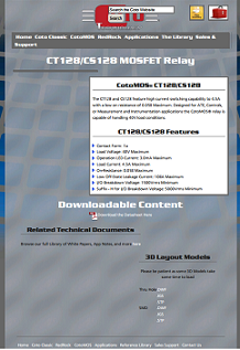 Coto Tech - CT128/CS128 mosfet relay