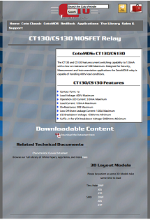 Coto Tech - CT130/CS mosfet relay