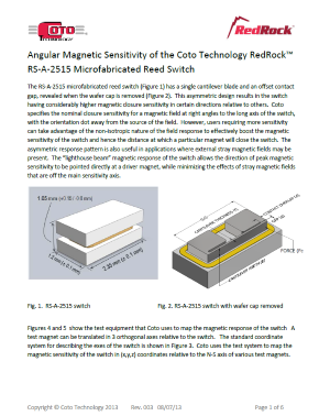 RedRock Switch Angular Sensitivity Map - A Coto Technology Tech Tip