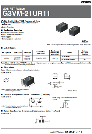 OMRON - VSON Mosfet