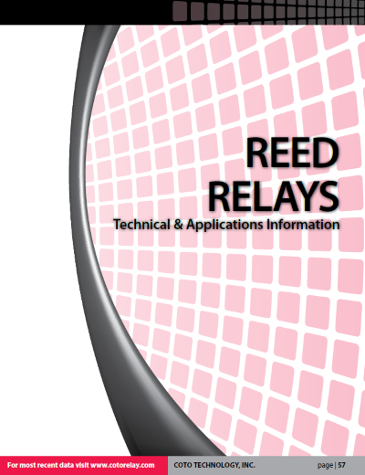 Reed Relay Technical Applications Information