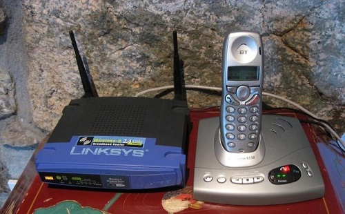 Cordless phone and router