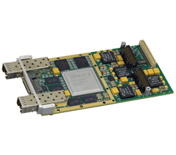 XMC module has FPGA, PCIe, SRIO, 10-GbE