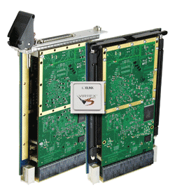 VPX boards have Virtex FPGAs, PCIe, memory