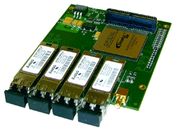 Optical serial mezzanine handles 800 Mbytes/s