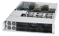 Servers feature 8- or 12-core Opteron CPU