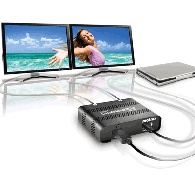 Unit extends desktop across two DVI displays