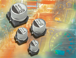 Aluminum electrolytic caps offer voltages to 100 V