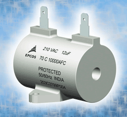 Direct-mold motor run capacitors save space