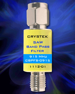 SAW bandpass filters target test equipment