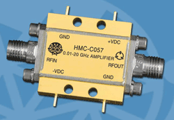 Wideband PA covers 0.1 to 20 GHz