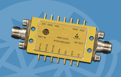 Synthesizer operates over 5.5 to 10.5 GHz