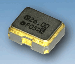 Crystal clock oscillator is 2.0 x 1.6 x 0.7 mm