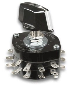 Rotary switches offer 1 to 6 poles