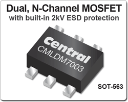 MOSFET has built-in ESD protection